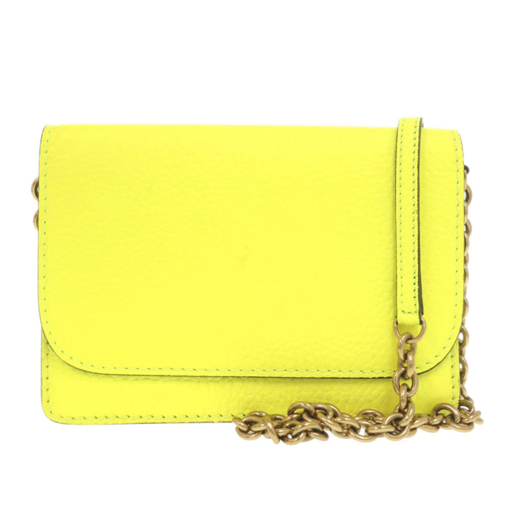 Burberry Leather Neon Yellow Shoulder Bag Wallet 1045BURBERRY